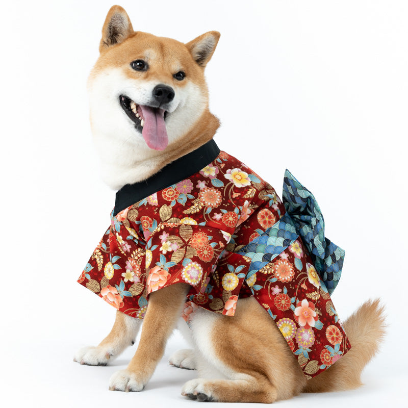 KUGO PET Customizable Handmade Sakura Pet Japanese Kimono
